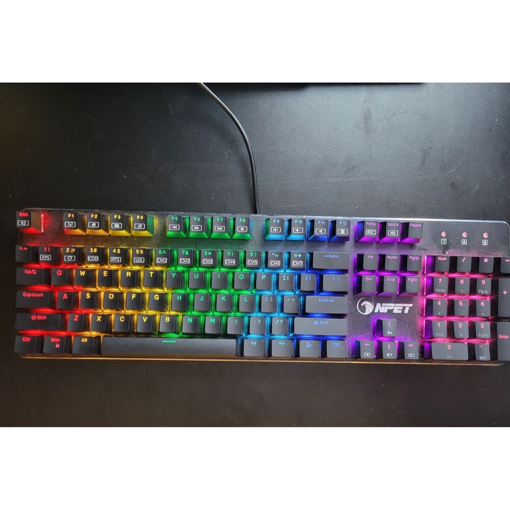 NPET K21 Gaming computer Keyboard - multiple colors wired like New